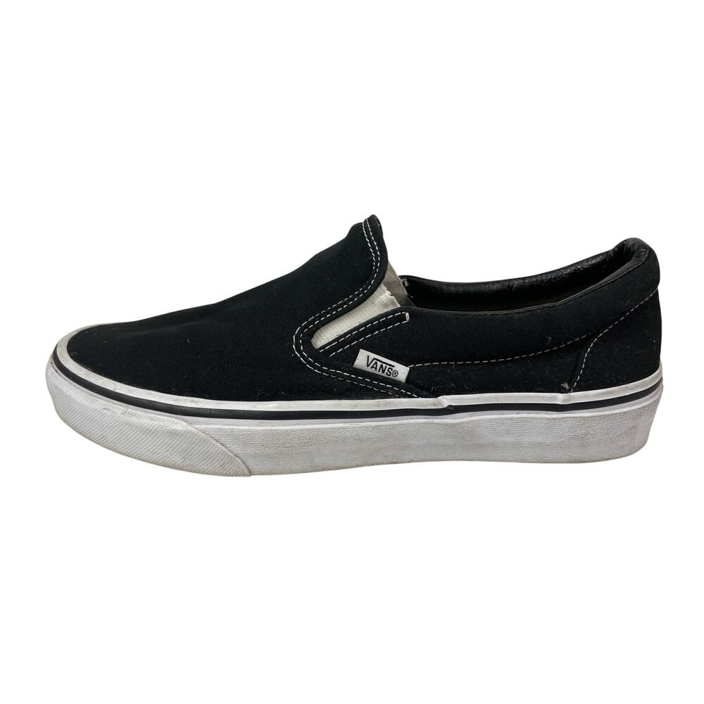 Vans Classic Unisex Black White Casual Skate Slip On Sneakers Shoes Sz 11W/9.5M